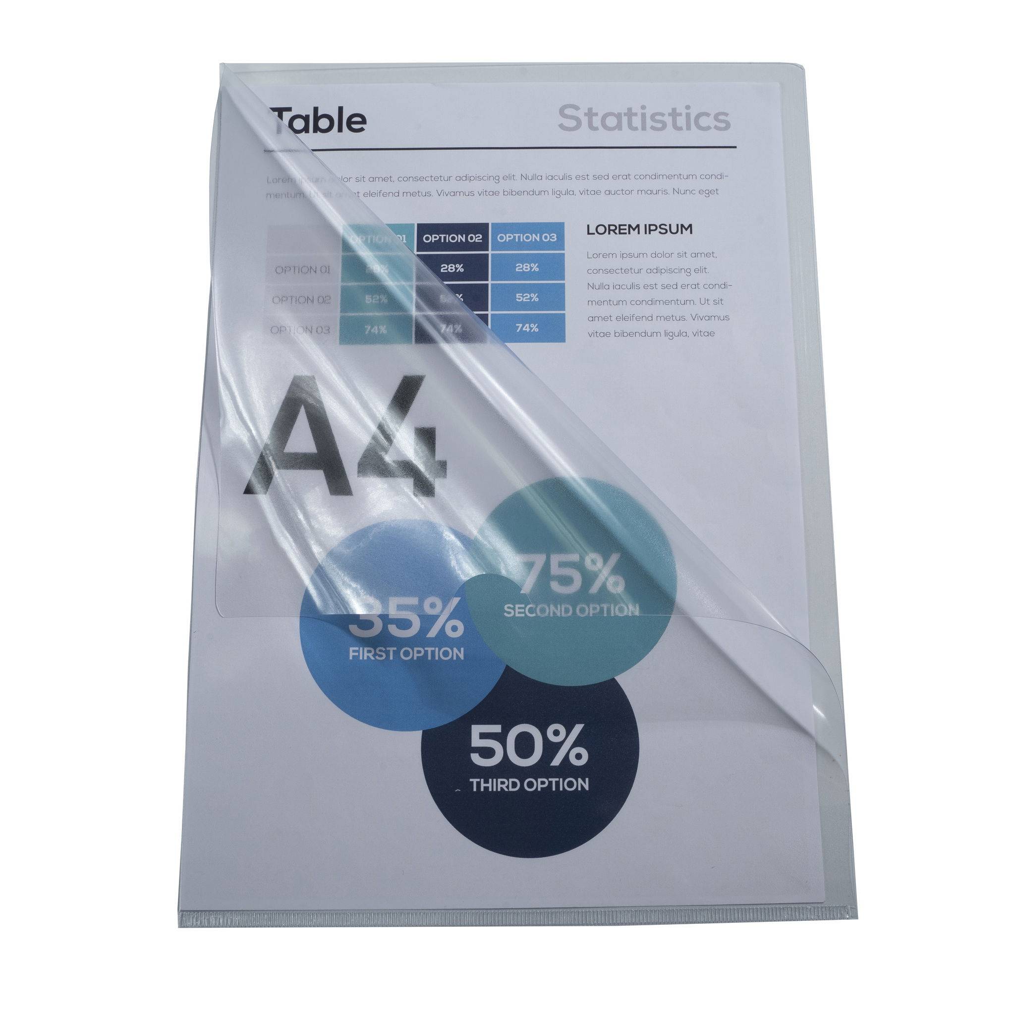 Exacompta Pack 50 Aktensichthüllen glatt PVC 180µ,DIN A4, Kristall, 5950E