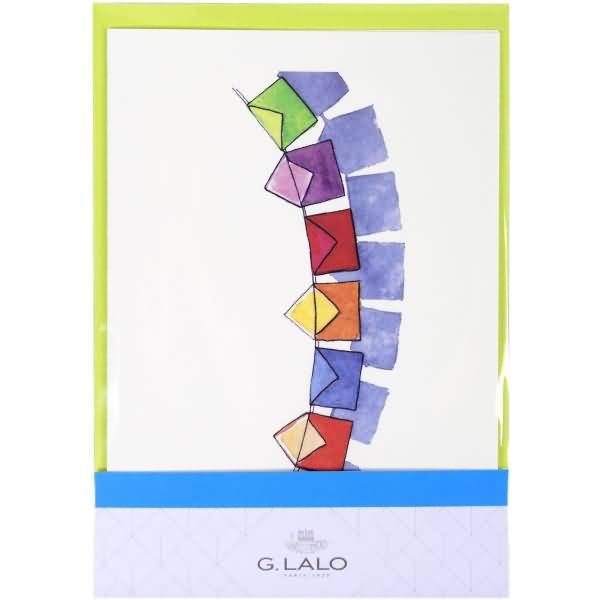 Klapp-Karte & Umschlag Encre et plume C6 Girlande