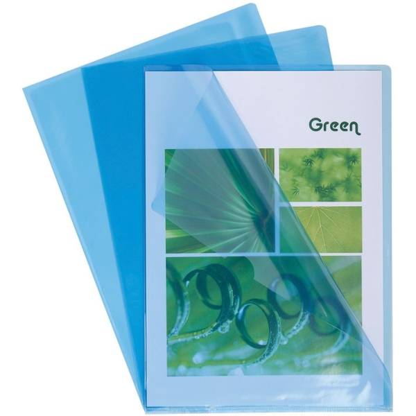 Sichthüllen A4 PVC 130my glatt VE=10 Stück blau