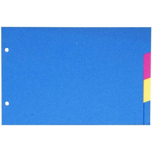 Register 125x200mm Manila-Karton 180g 4-teilig blanko farbig