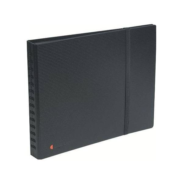 Visitenkartenbuch Exacard 250x200x28mm bis 240 Karten schwarz