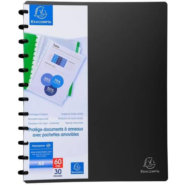 Sichtbuch A4 30 Hüllen schwarz