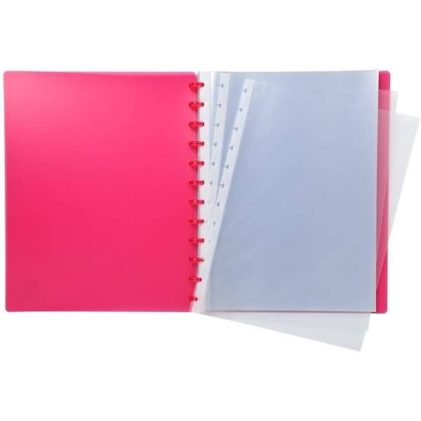 Sichtbuch A4 30 Hüllen transluzent rot