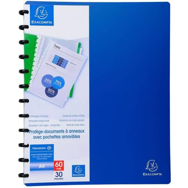 Sichtbuch A4 30 Hüllen blau