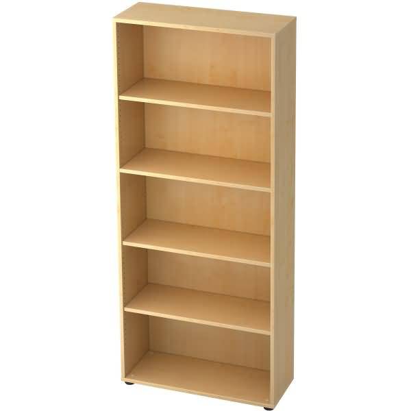 Regal 5 Ordnerhöhen BxTxH 800x330x1880mm Ahorn