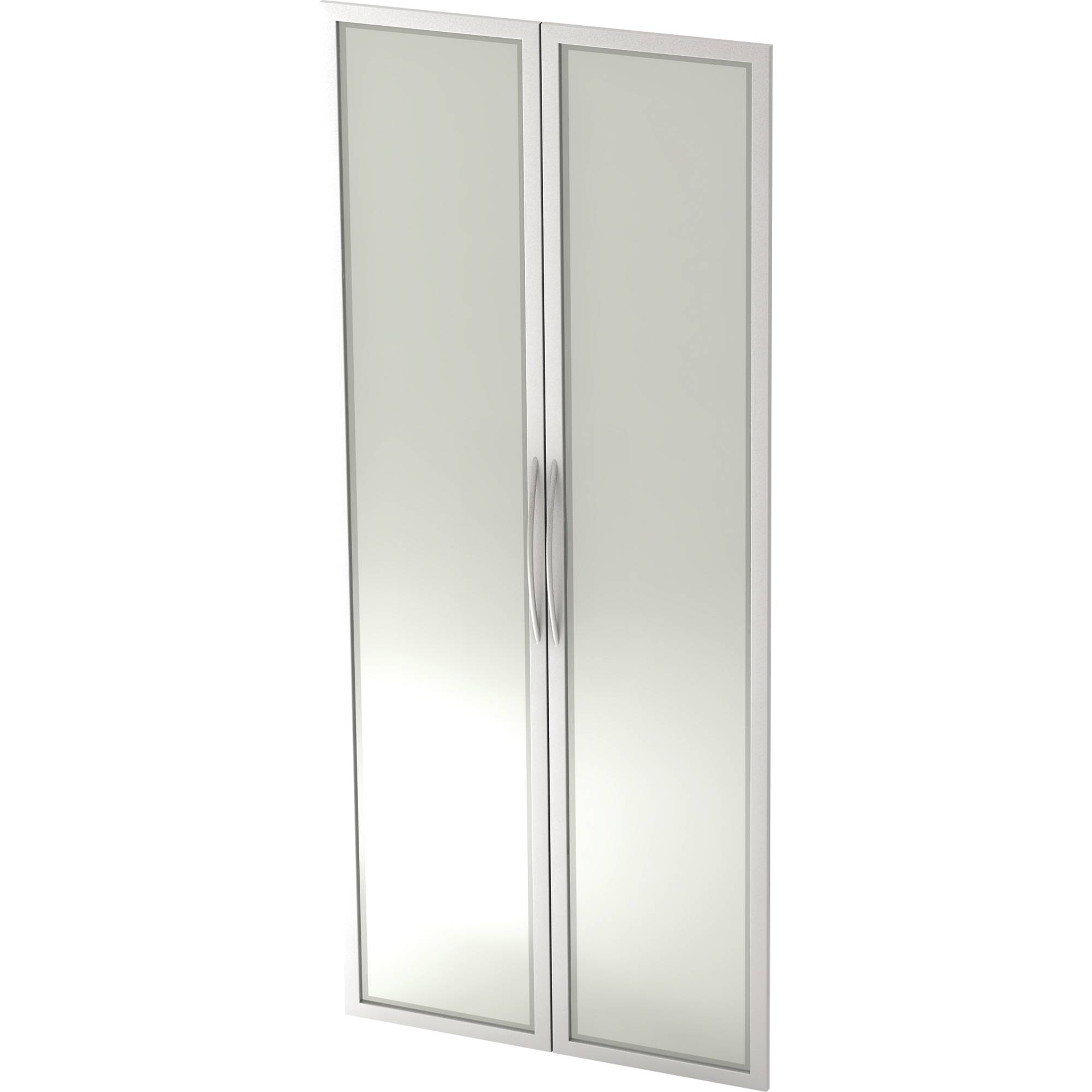 Hammerbacher Tür V410G/S 5OH Glas Rahmen silber