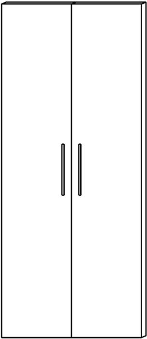 Flügeltür Pro-B B.790mm 5 OH lichtgrau