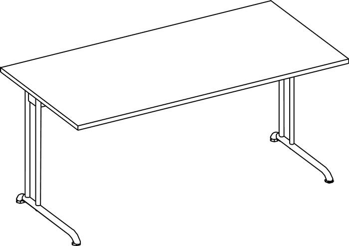 Schreibtisch 160x80cm Weiß