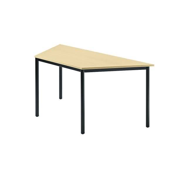 Besprechungstisch 1600x690mm Ahorn Fuß Rundrohr schwarz