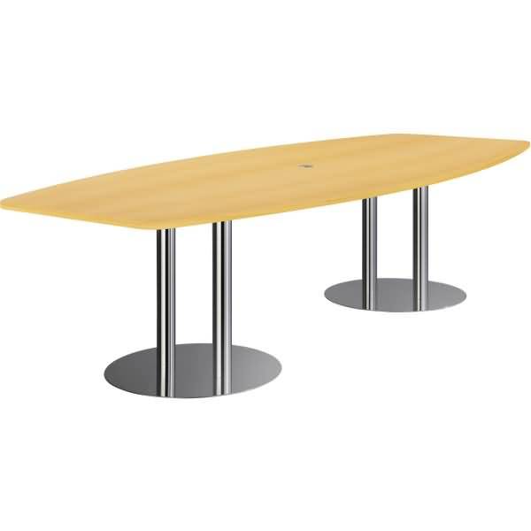Konferenztisch mit Säulenfüßen 280x130/78cm Buche
