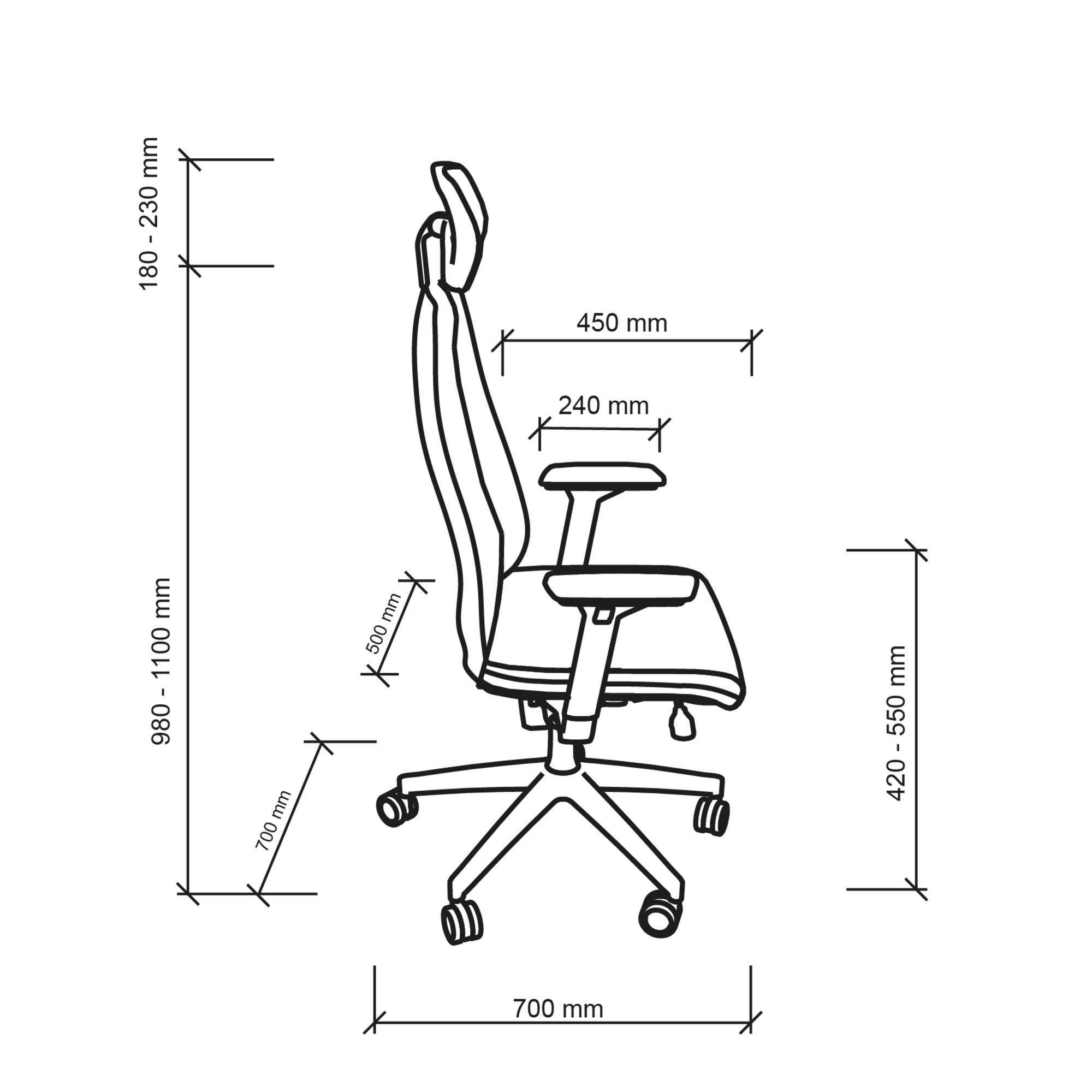Hammerbacher Bürodrehstuhl Premium VSDP1/D schwarz