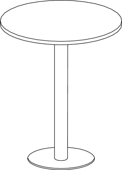 Säulentisch Ø800xH1116mm Buchedekor Tellerfuß D.500mm verchr.HAMMERBACHER