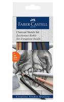 Faber-Castell Creative Studio Sketch - Set aus Bleistift, Buntstift und Kohlestift