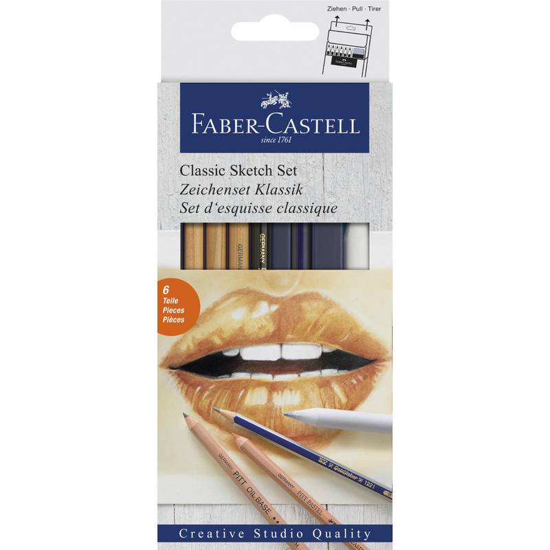 FABER-CASTELL Zeichenset KLASSIK, 6-teilig