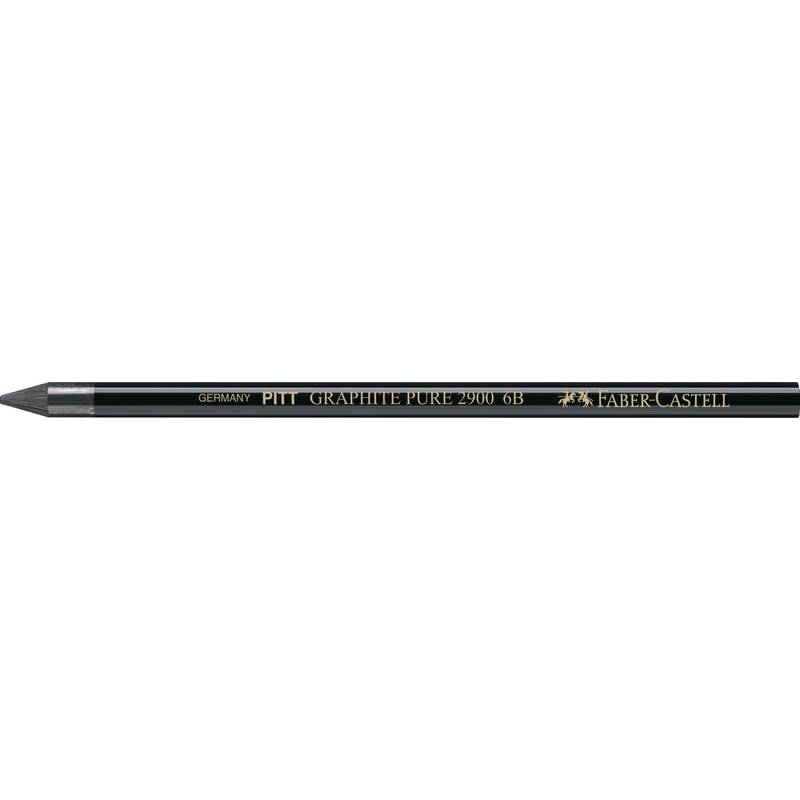 FABER-CASTELL Graphitstift PITT GRAPHITE PURE, Härtegrad: 6B