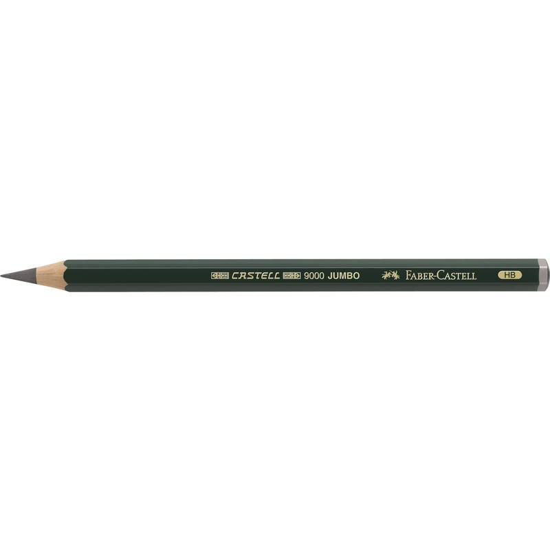FABER-CASTELL Bleistift CASTELL 9000 Jumbo, Härtegrad: HB