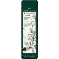 Faber-Castell Jumbo Castell 9000 - Bleistift - Grafit - 2B, 4B, 6B, 8B, HB - 5.3 mm (Packung mit 5)