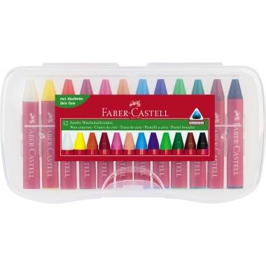 Faber-Castell Wachsmalstift Jumbo 120011 farbig sortiert 12 St./Pack.