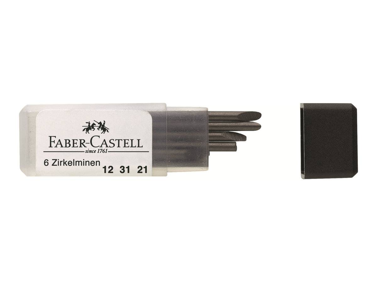 Faber-Castell - Zirkelmine - H (Packung mit 6)