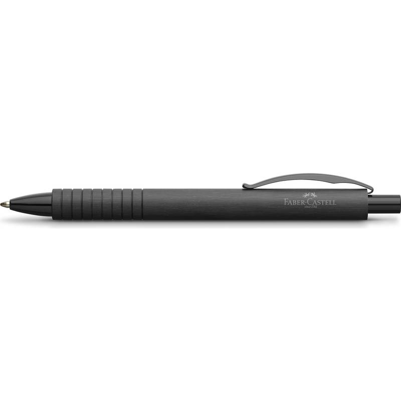 FABER-CASTELL Kugelschreiber Essentio Aluminium, schwarz