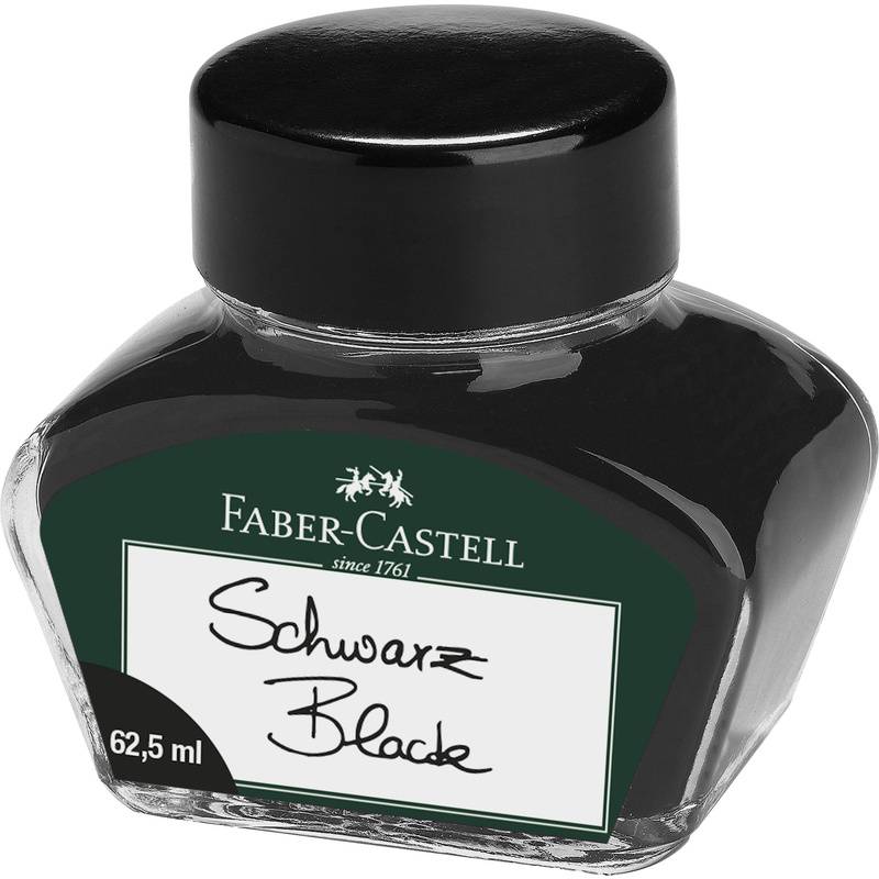 FABER-CASTELL Tinte im Glas, schwarz, Inhalt: 62,5 ml