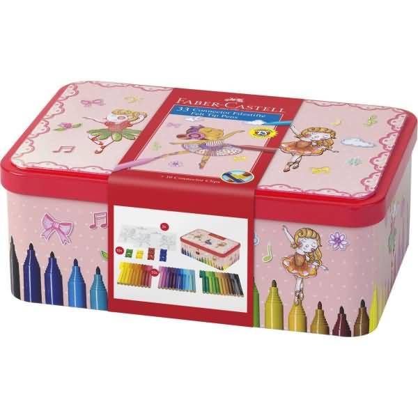FABER-CASTELL CONNECTOR Ballerina - Filzstift - ausgewählte leuchtende Farben (Packung mit 33)