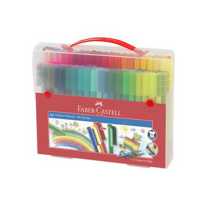 FABER-CASTELL Fasermaler CONNECTOR PEN, 80er Koffer