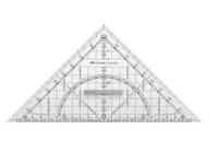 Faber-Castell Geodreieck 22 cm mit Griff1, Transparent, cm,mm, 220 mm