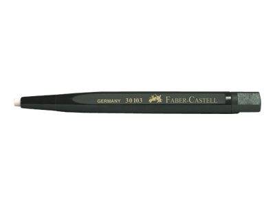 Schwarzer Faber-Castell Holzstift horizontal auf weißem Hintergrund dargestellt, mit sichtbarem Markennamen und „Germany 3B