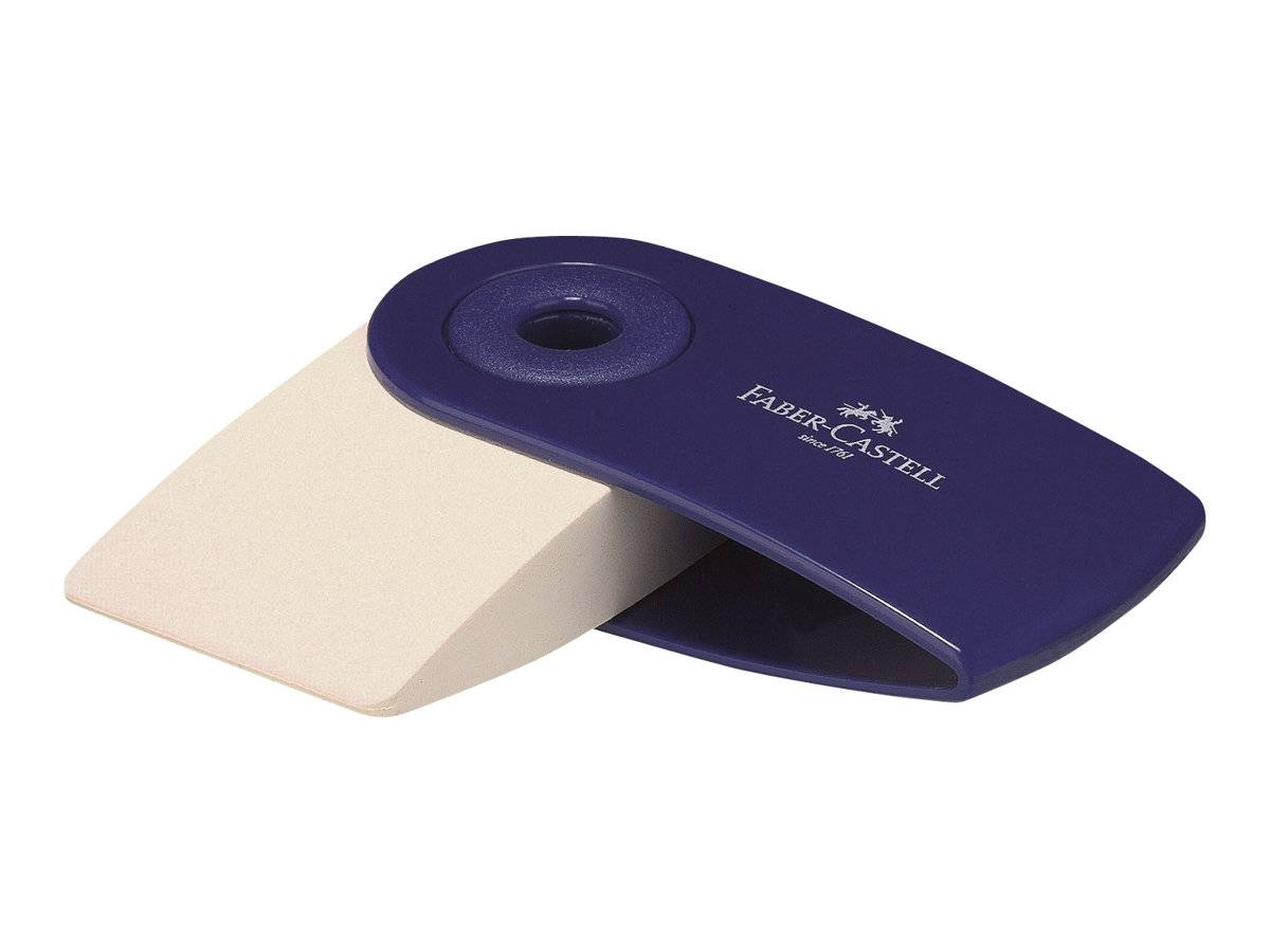 FABER-CASTELL SLEEVE Mini - Radierer - Blau, Blackberry - Kunststoff (Packung mit 24)
