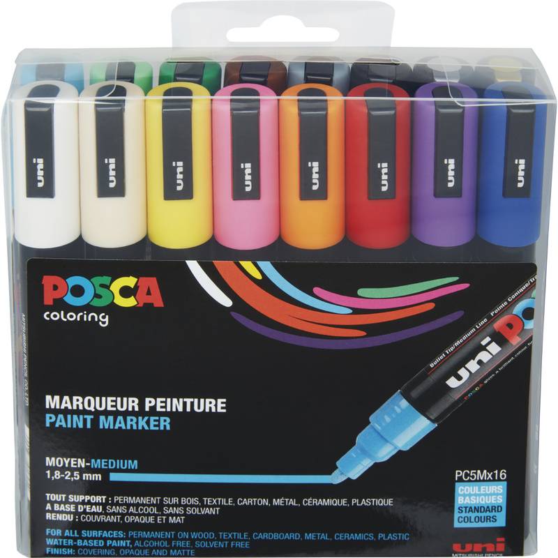 POSCA Pigmentmarker PC-5M, 16er Box