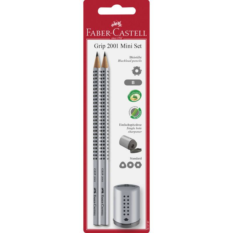 FABER-CASTELL Bleistift GRIP 2001 Set, Blisterkarte