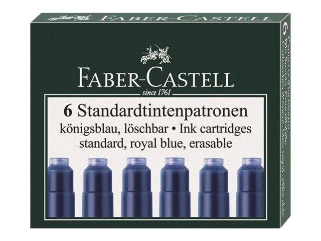 FABER-CASTELL Tintenpatrone - nicht dauerhaft - Königsblau (Packung mit 6)