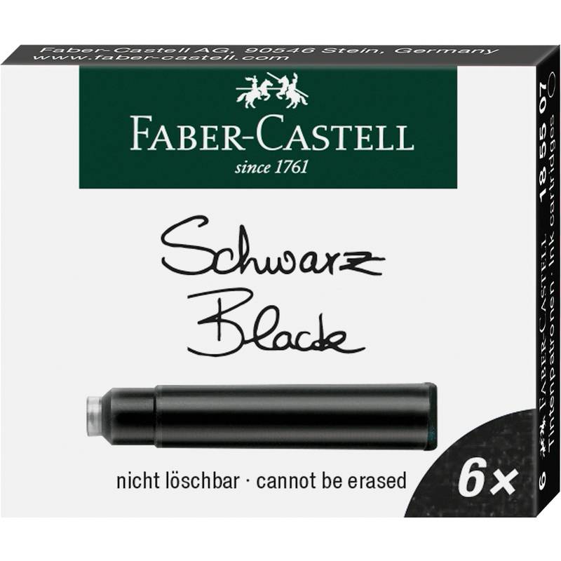 FABER-CASTELL Standard-Tintenpatronen, schwarz