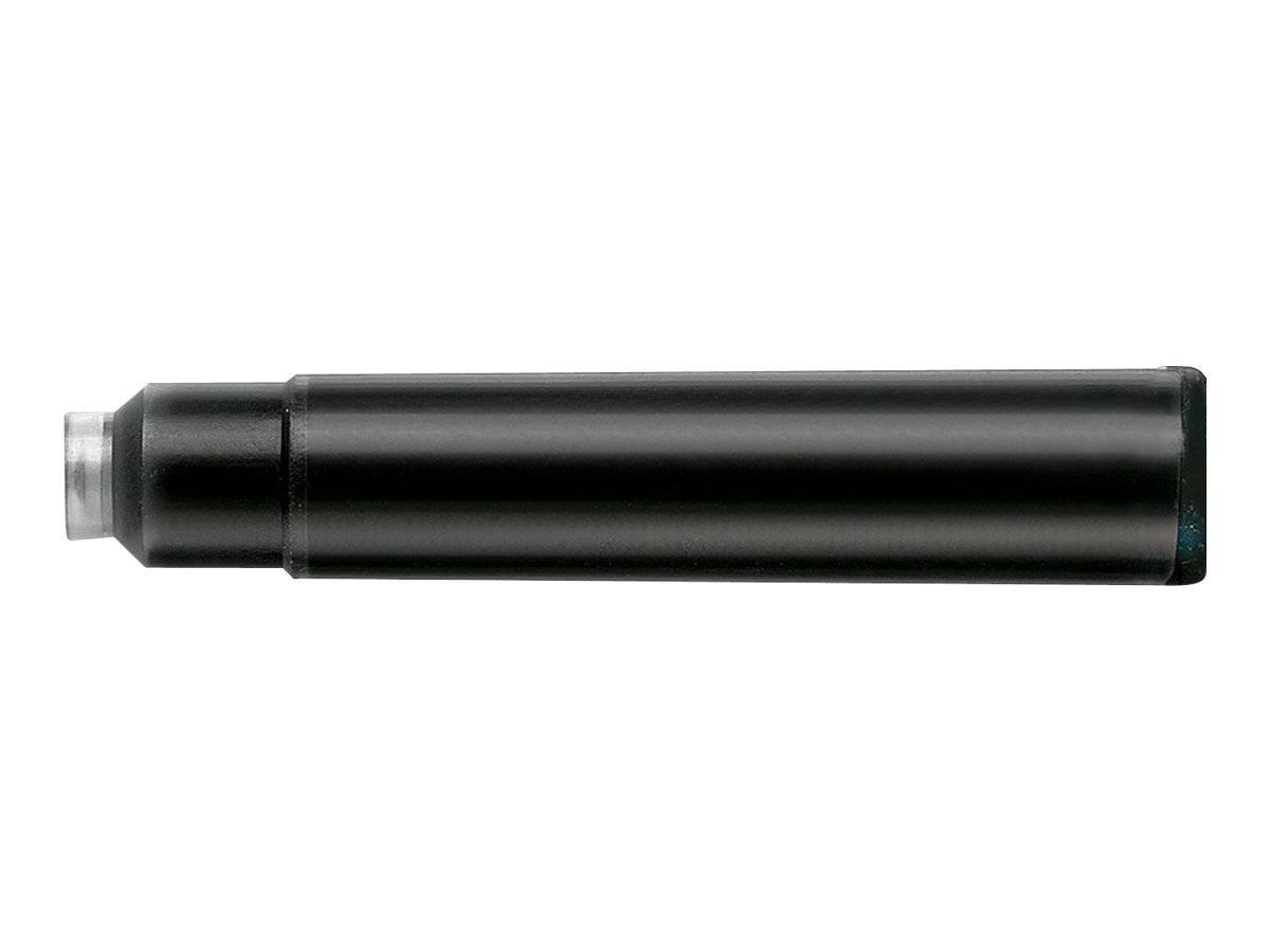 FABER-CASTELL Tintenpatrone - permanent - Brilliant Black (Packung mit 6)