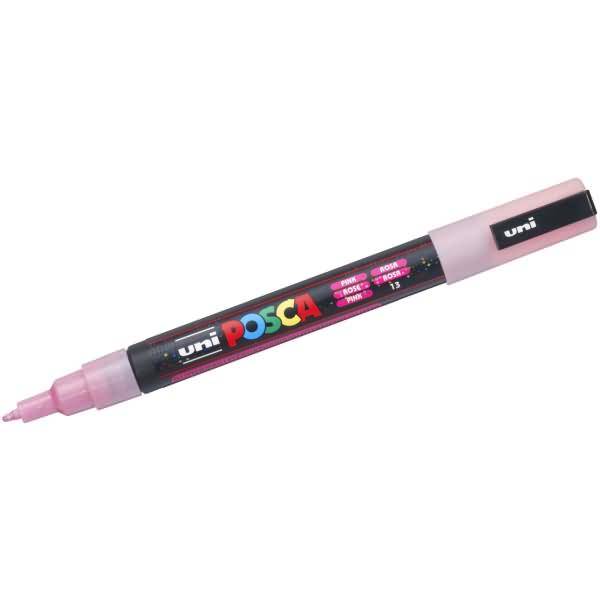 Fasermaler Uni Posca PC-3M 0,9-1,3mm Glitter rosa