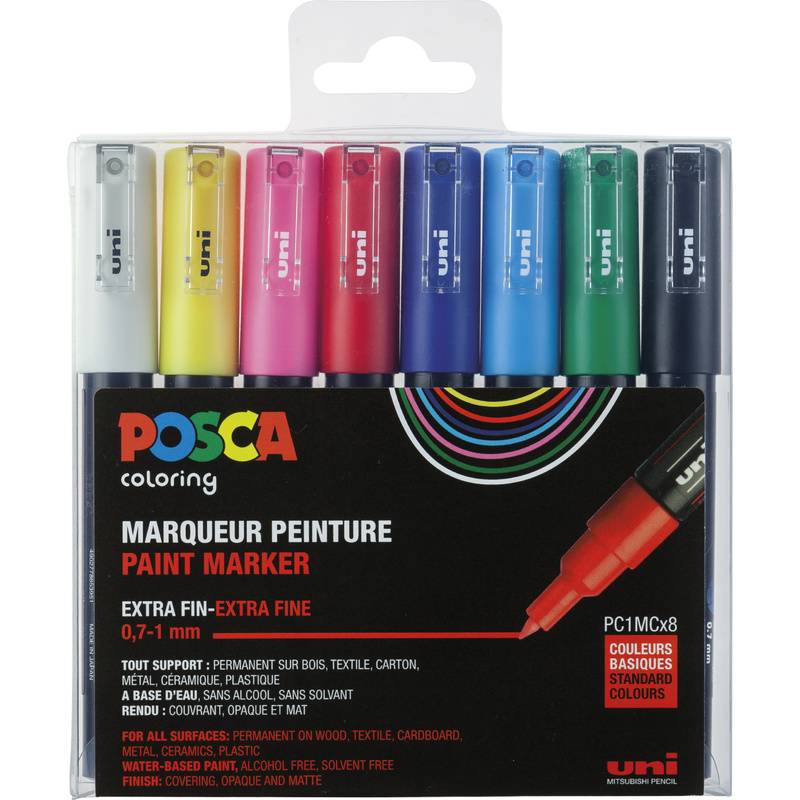 POSCA Pigmentmarker PC1MC, 8er Etui