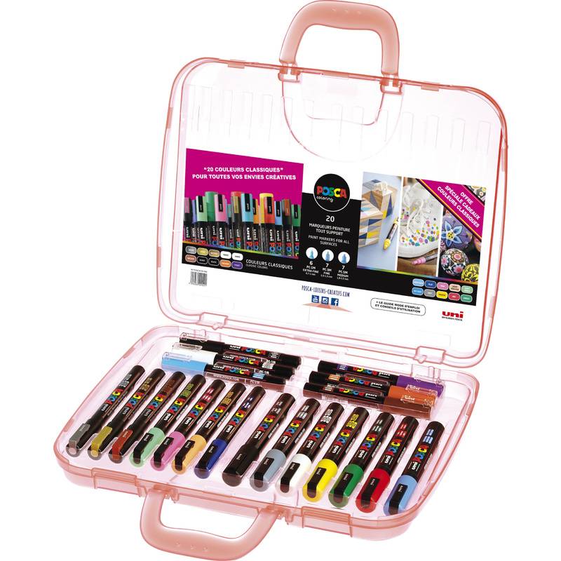 POSCA Pigmentmarker, im 20er Koffer