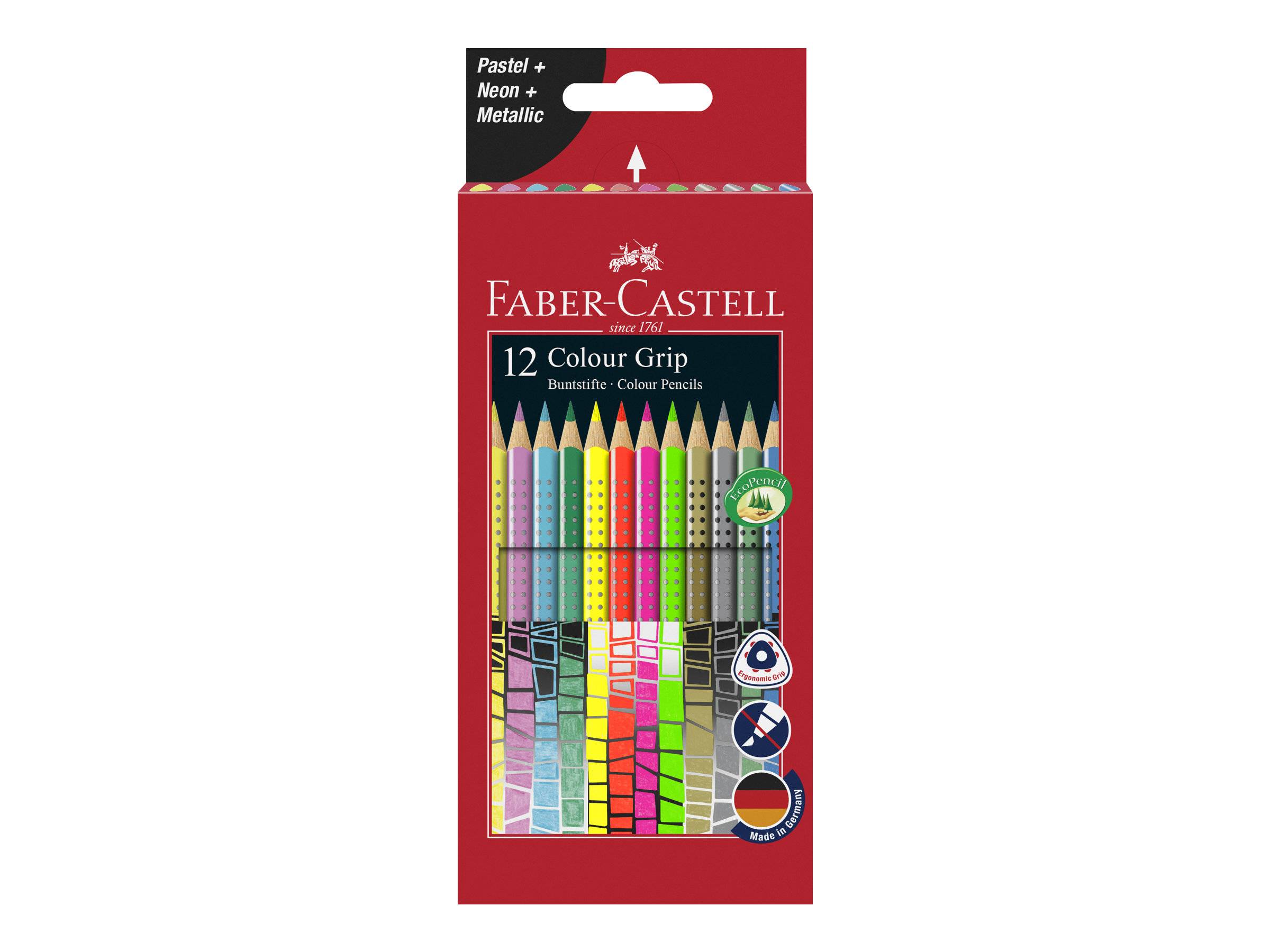 FABER-CASTELL Colour GRIP - Farbstift - Aquarell - nicht dauerhaft - Neon-Farben (sortiert)
