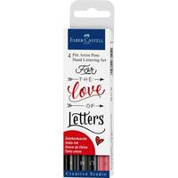 Faber-Castell PITT Artist Pen Handlettering - Set Pinselstift, Faserstift und Fineliner - permanent - verschiedene Farbe