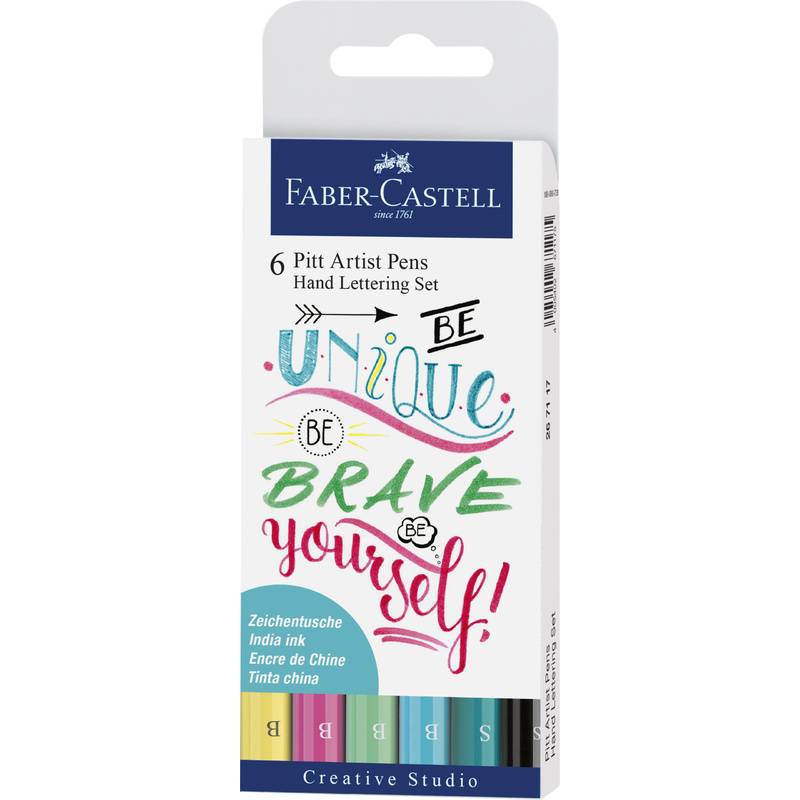 FABER-CASTELL Tuschestift PITT artist pen, 6er Etui