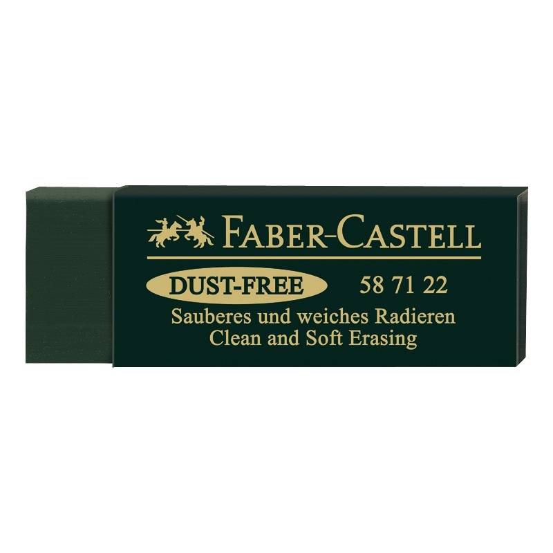 FABER-CASTELL Kunststoff-Radierer DUST-FREE, grün
