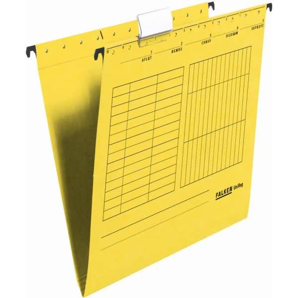 Hängemappe UniReg Kraftkarton 230g/qm seitlich offen gelb VE=5 Stück