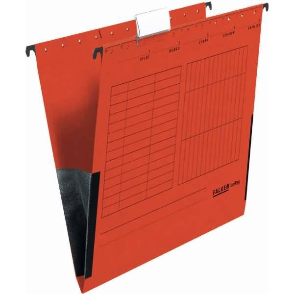 Hängetasche UniReg Kraftkarton 230g/qm mit Leinenfröschen rot VE=5 Stück