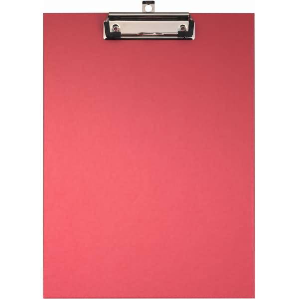 Klemmbrett A4 Hartpappe mit Kraftpapierbezug rot