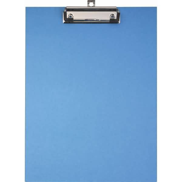 Klemmbrett A4 Hartpappe mit Kraftpapierbezug blau