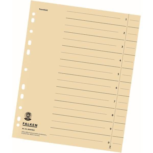 Trennblätter A4 180g/qm chamois