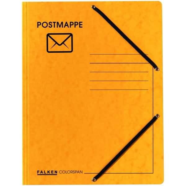 Einschlagmappe mit Gummizug Colorspan Postmappe gelb
