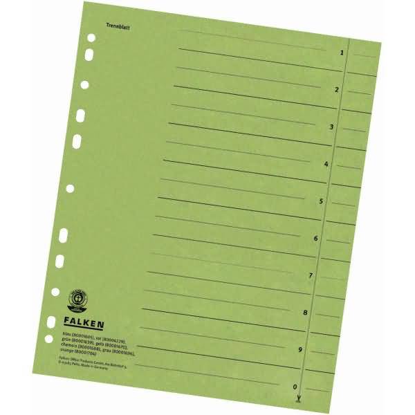 Trennblätter A4 230g/qm durchgefärbt grün