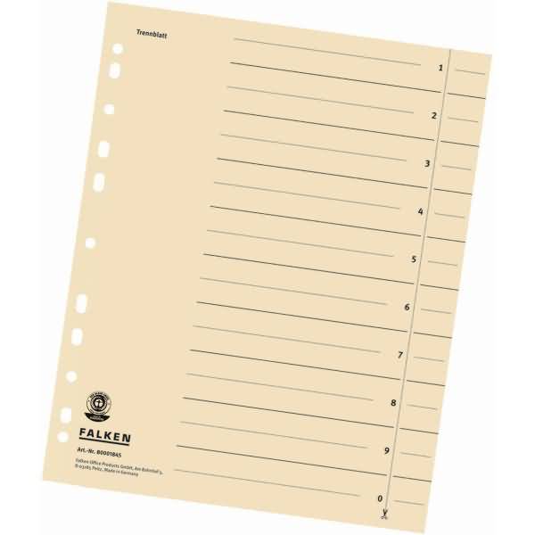 Trennblätter A4 180g/qm chamois